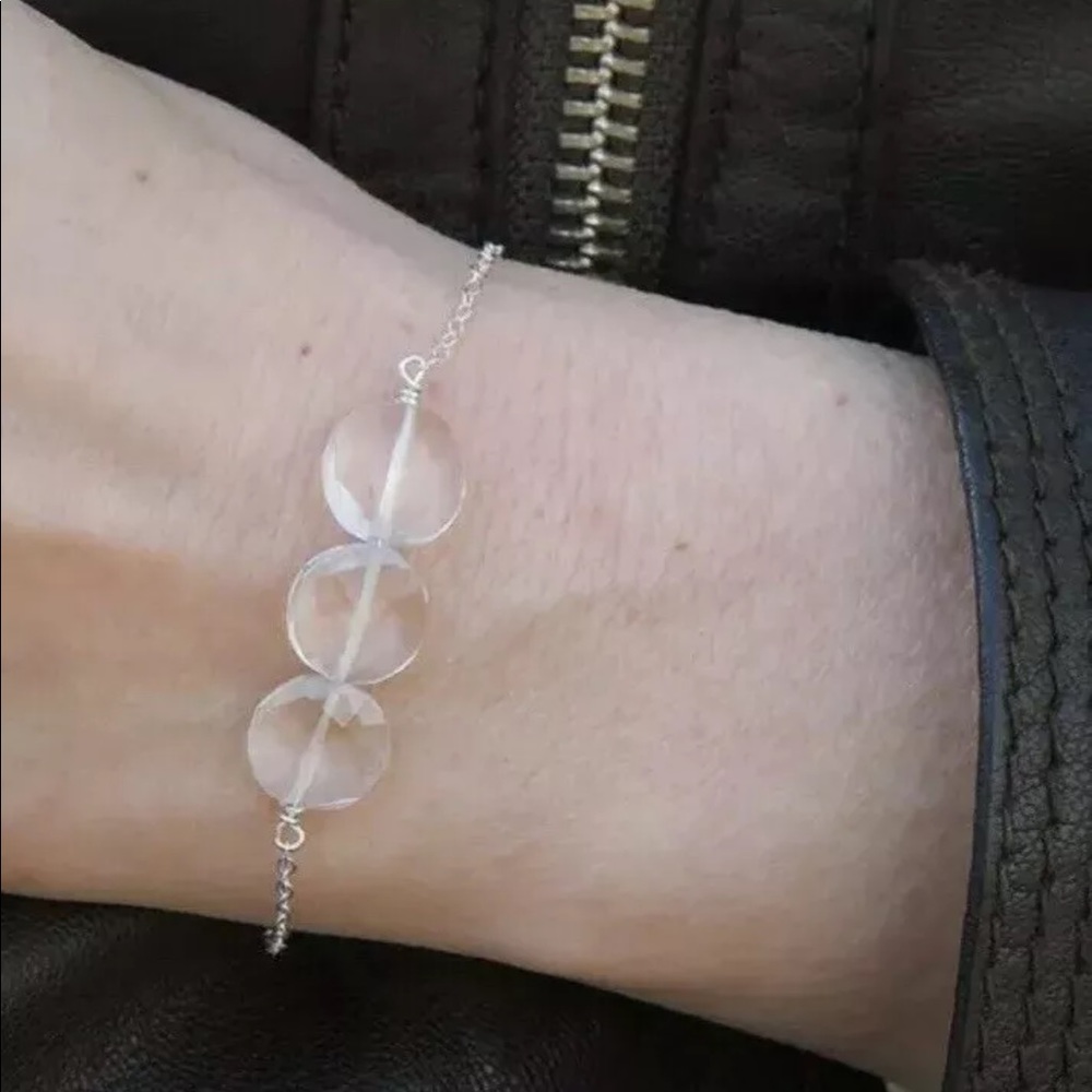 Crystals Sterling Silver Handmade Bracelet
